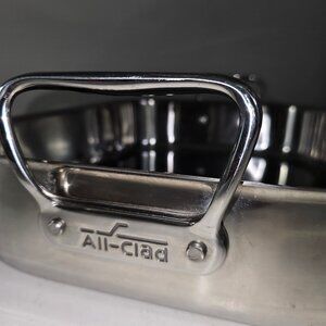 All-Clad Heavy Duty Stainless Steel Deep Roasting Pan Double Rivets Handles